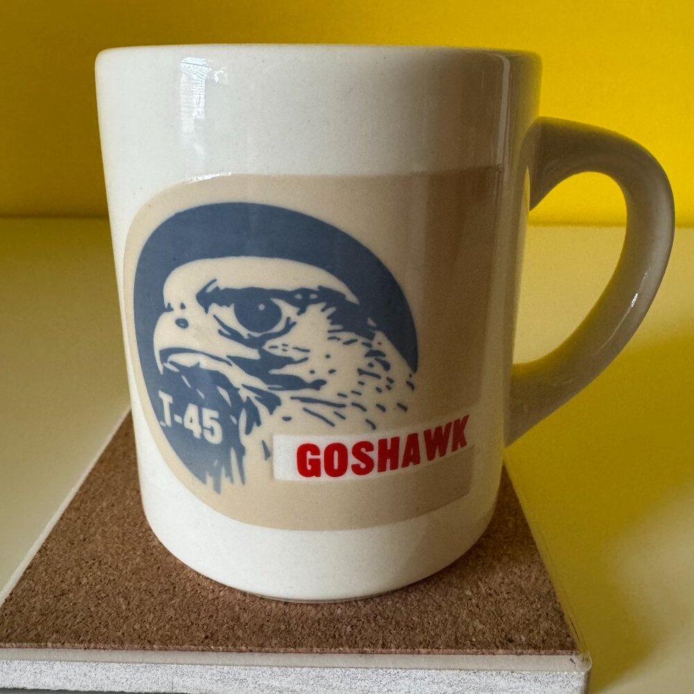 Vintage McDonnel Douglas T45 Goshawk USAF Military Aircraft Heat Activated Mug